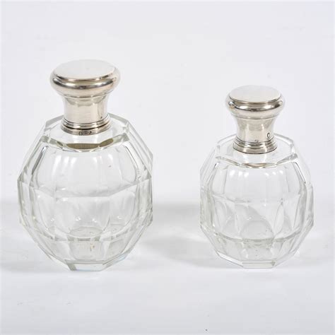 Two Glass And Silver Scent Bottles Valerie Wade