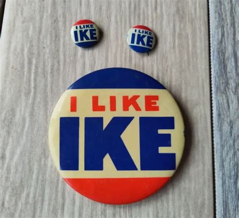 VINTAGE DWIGHT EISENHOWER I LIKE IKE Political Pin LOT Pins Original PicClick