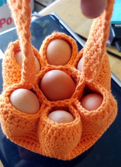 Pocket Crocheted Egg Collecting Basket Pattern Etsy