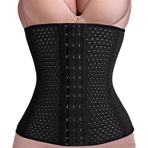 2017 Black Waist Tummy Girdle Glass Waist Trainer Body Shaper For Ladies Underbust Control