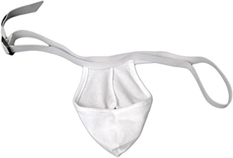 Miami Jock Mens Thong Ouvert Ball Cup S White Amazonca Clothing