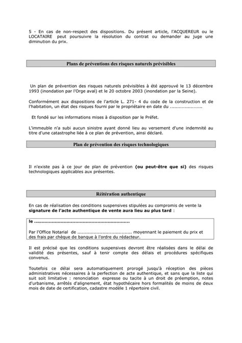 Model De Compromis De Vente Doc Pdf Page Sur