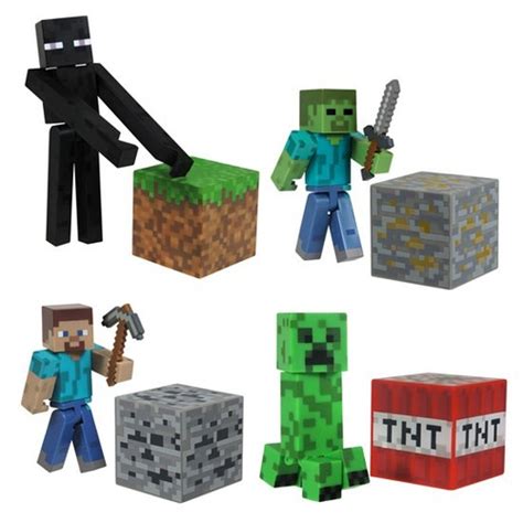 Kit Minecraft Steve Zombie Creeper Enderman Serie1 Jazwares Mercado