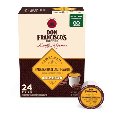 Don Francisco S Coffee Hawaiian Hazelnut Flavored Medium Roast K Cup
