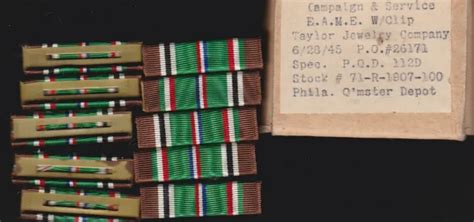 Lot Of X Us Army Wwii Europe Theater Operations Medal Ribbon Bars Made In Picclick