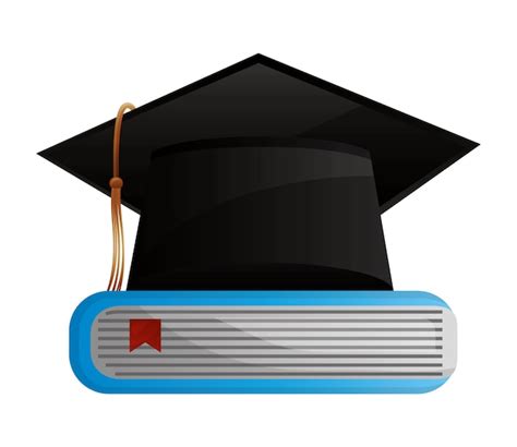 Premium Vector Graduation Hat Books School Achievement Vector