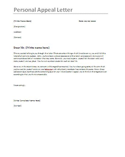 Financial Aid Appeal Letter Templates 5 Free Word And Pdf Letter