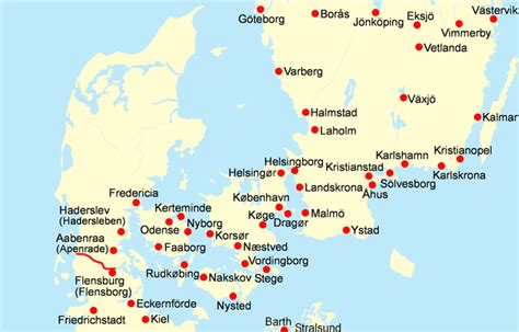Goteborg kommun, goteborgs och bohus lan, sweden, europe. Karte Dänemark / Südschweden