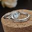 Adjustable CZ Promise Rings For Couples In 925 Sterling Silver