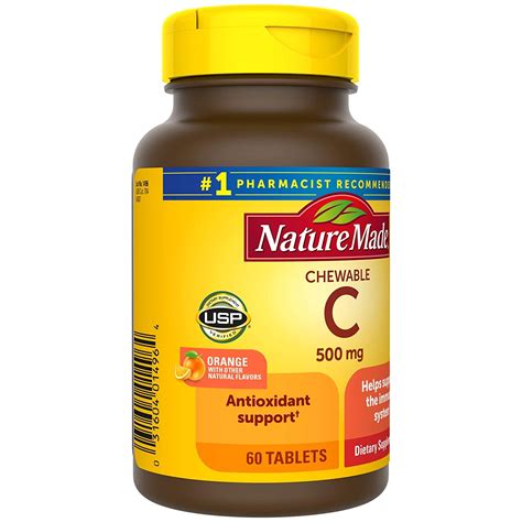 To be sure you're getting the daily requirement of vitamin c, a supplement providing roughly 50 mg to 100 mg of vitamin c is sufficient for most adults and is quite safe (see what to consider when using). Nature Made Chewable Vitamin C 500 mg Tablets 60 Ct ...