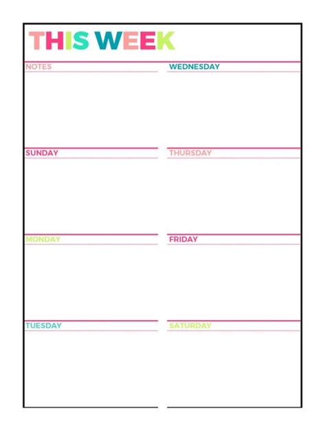 This Listing Is For An Undated Weekly Planner Printable In Vertical