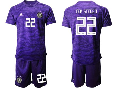 Germany 22 Ter Stegen Purple Goalkeeper Replica 201920 Soccer Jersey