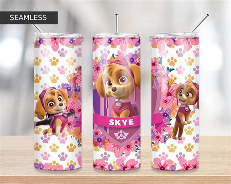 Paw Patrols Skye Tumbler Sublimation Designs Downloads 20 Etsy