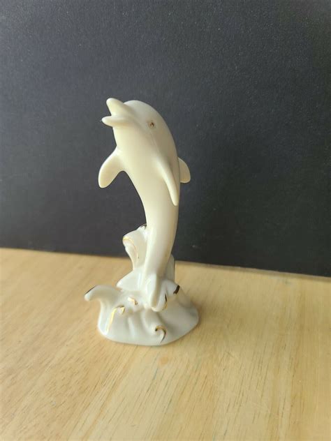 Lenox Dolphin Figurine Porcelain Ivory And Gold Detail Ebay