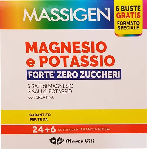 Massigen Magnesio Potassio Forte Senza Zucchero 30 Bustine Amazonit