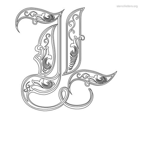 Letter L Printable Alphabet Stencil Templates Stencil Letters Org