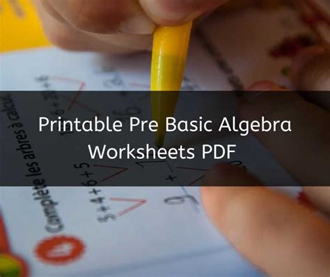 We did not find results for: Printable Pre Basic Algebra Worksheets PDF