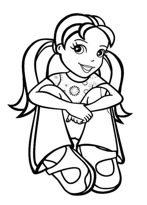 When kids are coloring the coloring pages from cartoons, it's free for them to choose any color that they want to use. Polly Pocket coloring pages to download and print for free