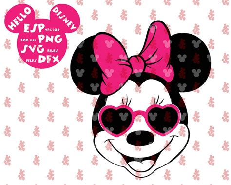 Minnie Heads Sunglasses Inspired Cut Files Mouse Die Cuts Etsy