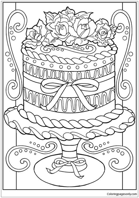 Wedding Cake Coloring Pages For Kids Coloring Pages