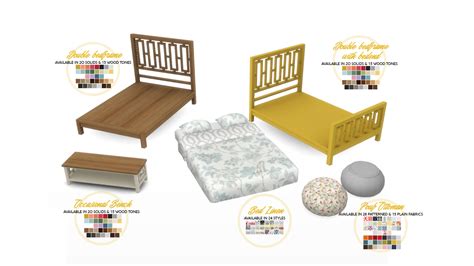 Peaces Place Bayside Bedroom Set 19 Objects For Ts4 On Top Of