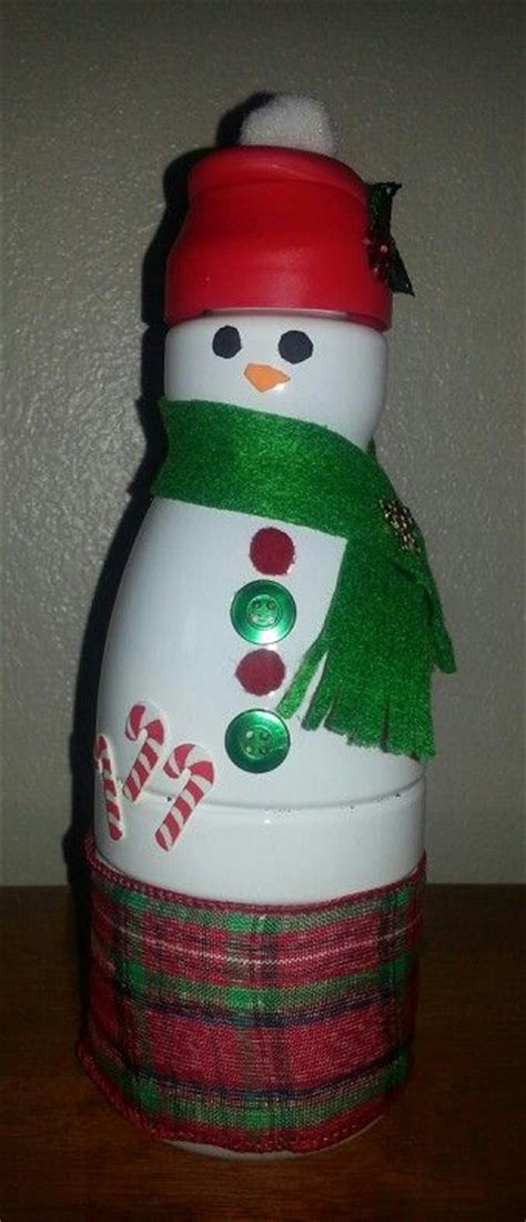 Diy Snowman Made From A Recycled Coffee Creamer Bottle Coffee