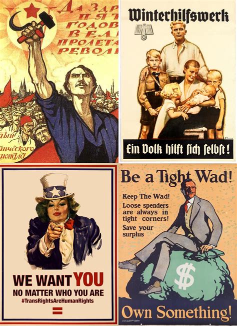 Each quadrant best propaganda poster : PoliticalCompassMemes