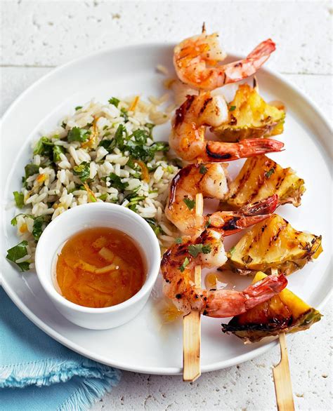 Grilled Shrimp And Pineapple Skewers