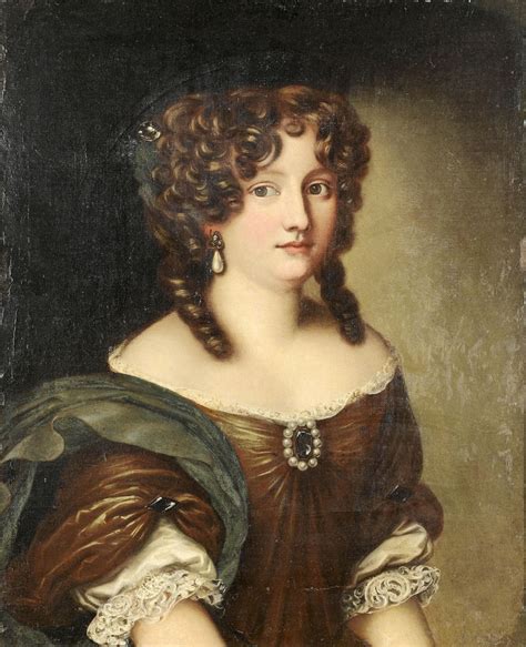 Circle Of Jakob Ferdinand Voet Portrait Of A Lady Half Length In A Brown Dress A Blue Wrap