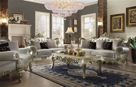 Royal Silver Traditional 2 Piece Living Room Set By Homey