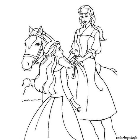 Coloriage Cheval Barbie Dessin Barbie à imprimer
