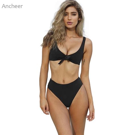 brand new bikini swimsuit women sexy sleeveless spaghetti strap two piece bikini set mid waist
