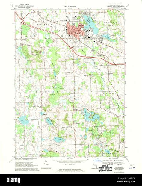 Map Of Howell Michigan Hi Res Stock Photography And Images Alamy