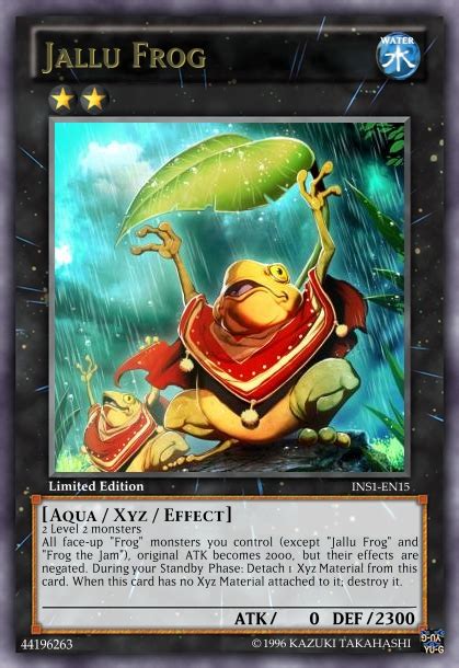 Rank 2 Xyz Monster Jallu Frog Advanced Card Design Yugioh Card