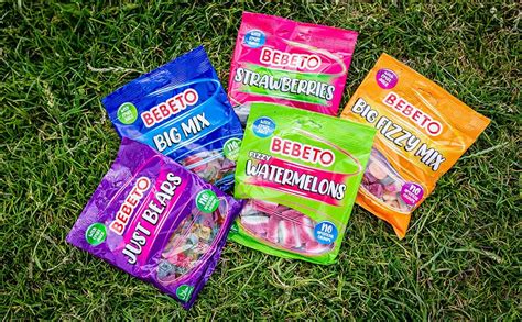 Bebeto Big Fizzy Mix Gummy Sweets Fizzy Fruity Sweets Halal Certified Candy Single Pack 150g