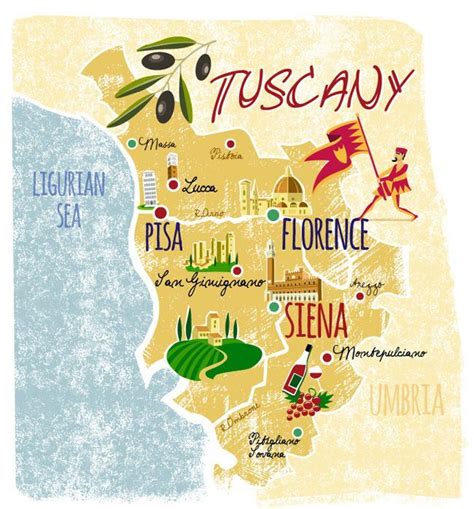 Florence Map Tuscany Travel Tuscany Map Italy Travel