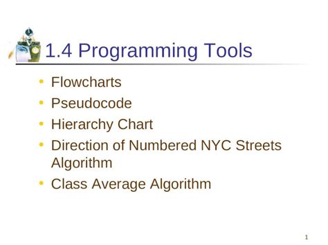 Ppt 1 14 Programming Tools Flowcharts Pseudocode Hierarchy Chart Direction Of Numbered Nyc