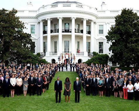 Barack Obama And White House Staff Observe Moment Of Silence September