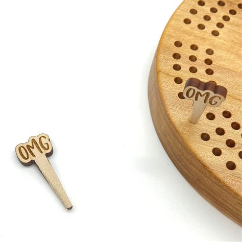 Custom Omg Cribbage Pegs Unique Personalized Wooden T