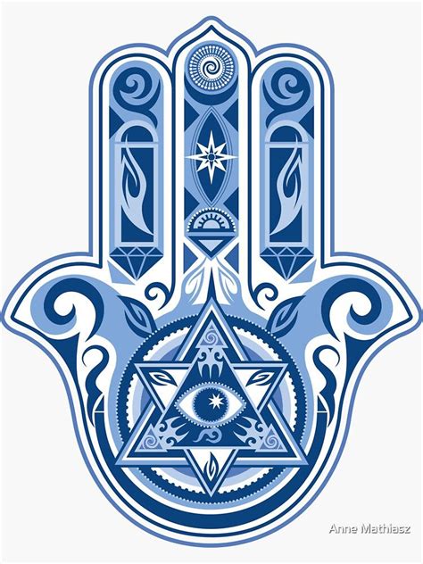 Hamsa Hand Fatima Khamsa Protection Symbol Triangle All Seeing
