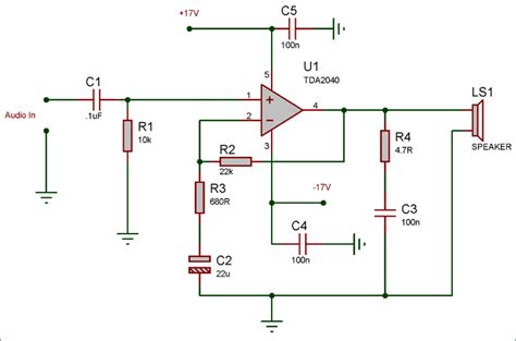 Watt Audio Amplifier Circuit Diagram Using TDA