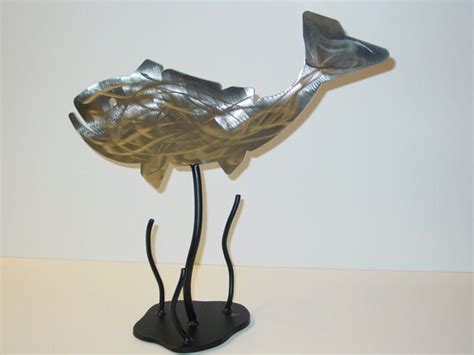 Items Similar To Brushed Stainless Steel Fish Sculpture On Etsy