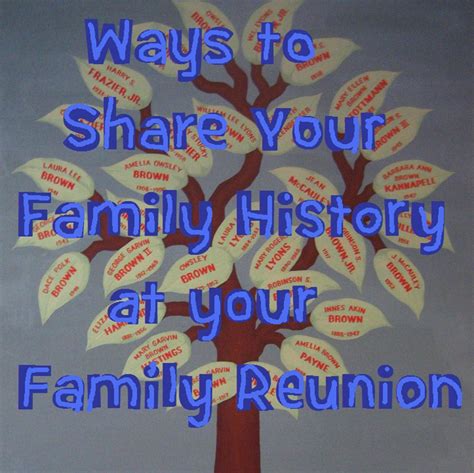 All products from family reunion decor category are shipped worldwide with no additional fees. The 10 Best Family History Ideas for a Family Reunion ...