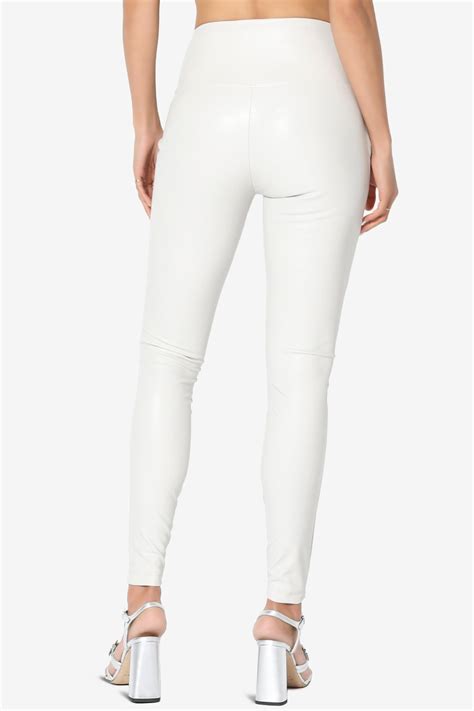 Sexy Stretchy Faux Leather Leggings Wide High Waist Tight Skinny Pants Themogan