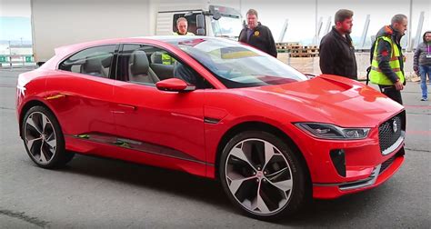 Watch The Red Jaguar I Pace Getting Unloaded In Geneva Autoevolution