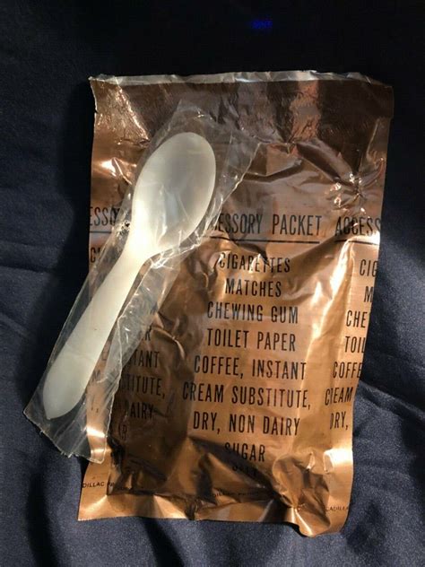 1967 Vietnam War Era Army C Rations Sealed Ration Accessory Packet With