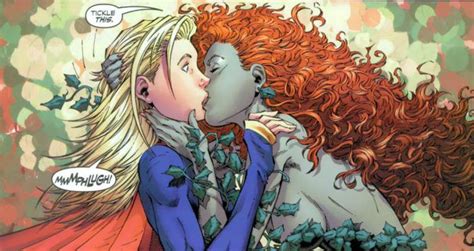 Dc Comics Poison Ivy Kisses Supergirl Supergirl Comic