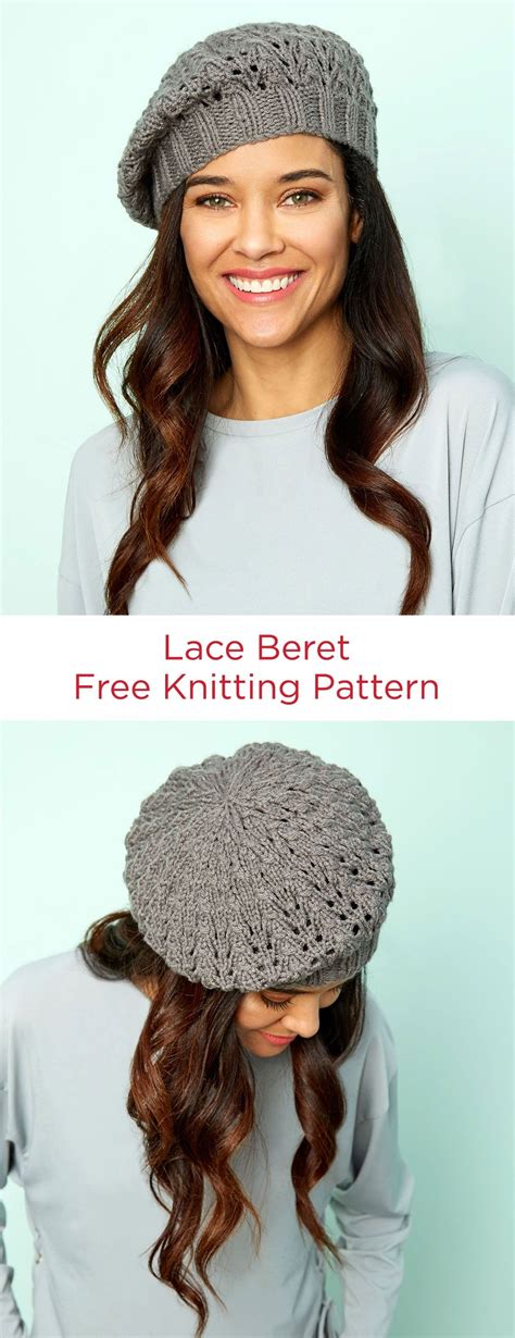 The beret is flattering and lightweight for fashionable wear without flattening your hairdo. Lace Beret Free Knitting Pattern in Red Heart Yarns -- A ...