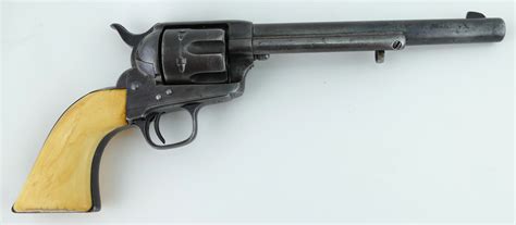 Sold Colt Single Action Army Saa Revolver 1876 Mfg With Ivory