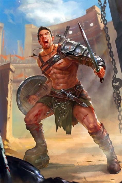 Roman Gladiator In Combat Roman Gladiator Roman Gladiators Roman